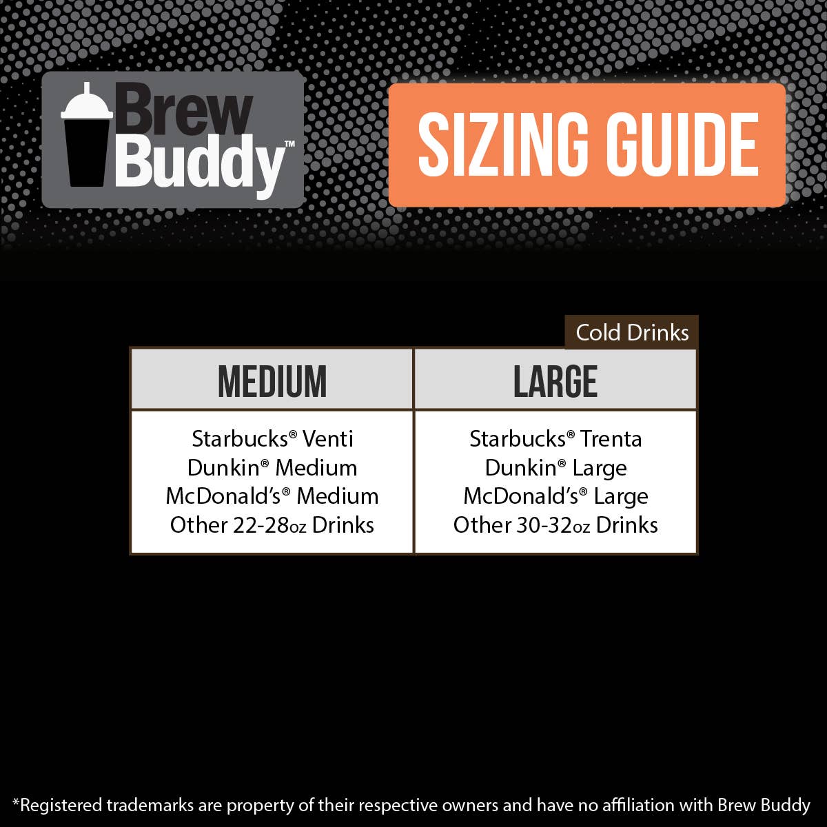 Brew Buddy Iced Coffee Sleeve - Greyscale Trees: Large