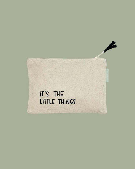 It's the Little Things Small Canvas Zipper Pouch